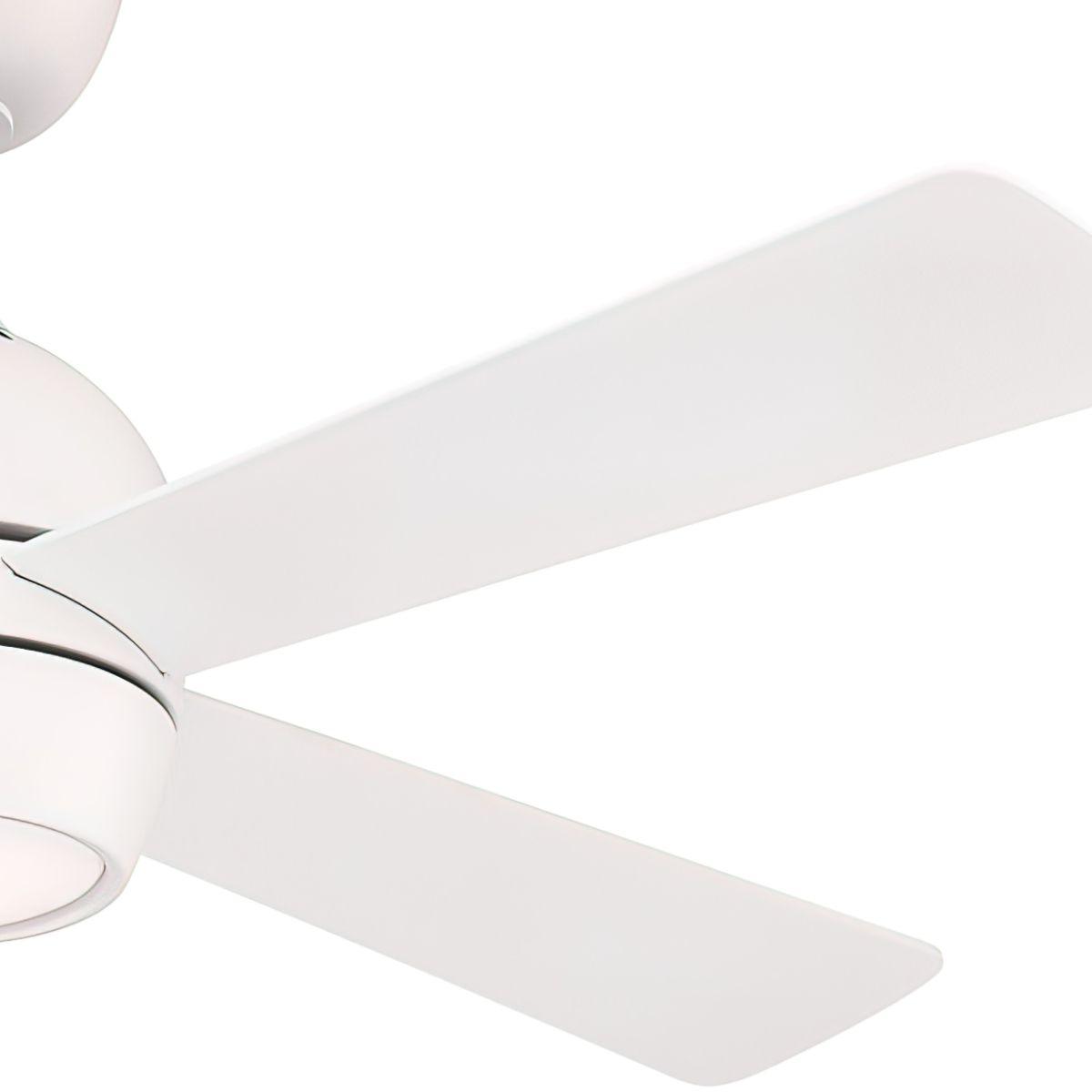Kwad 44 Inch Matte White Modern LED Ceiling Fan with Remote - Bees Lighting