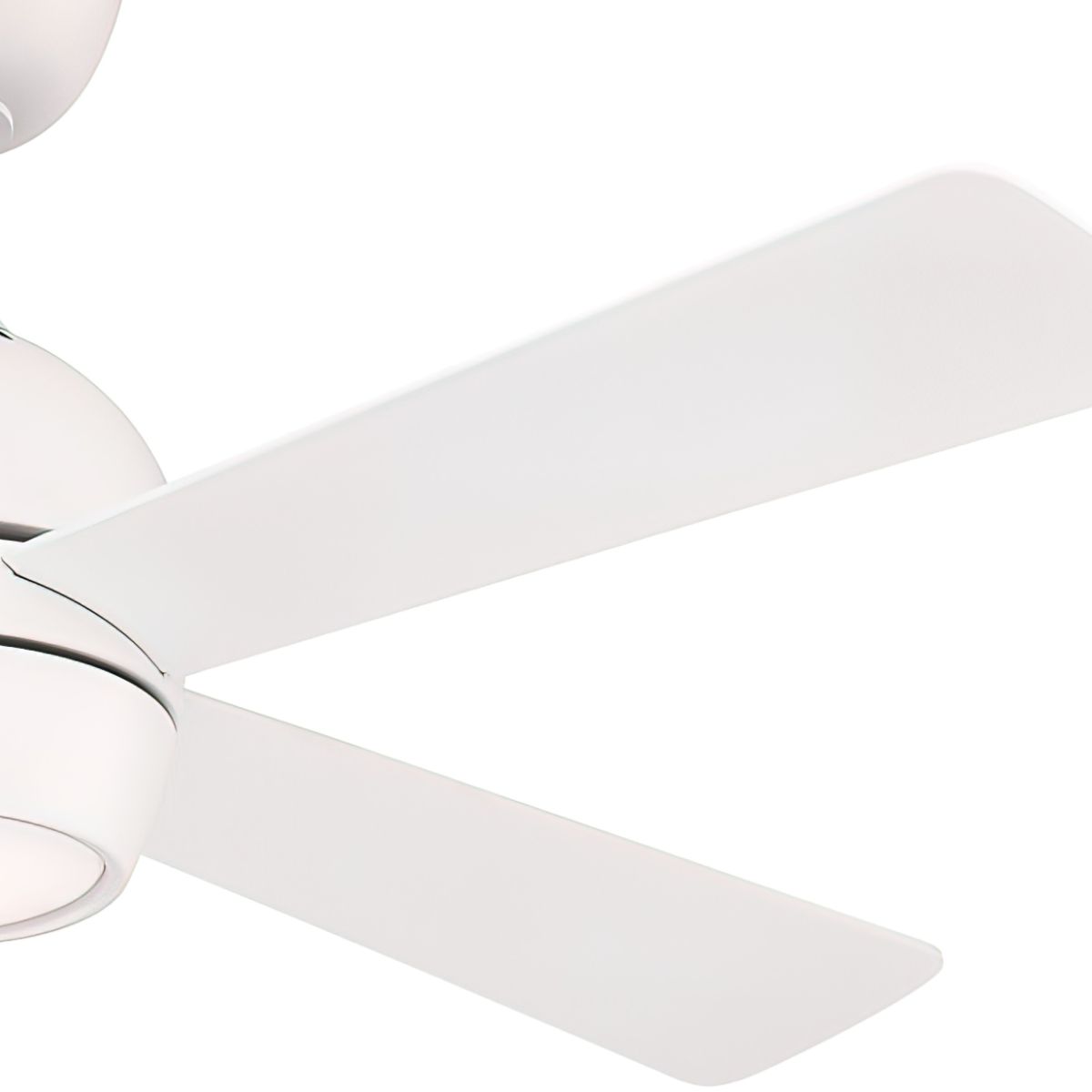 Kwad 44 Inch Matte White Modern LED Ceiling Fan with Remote - Bees Lighting