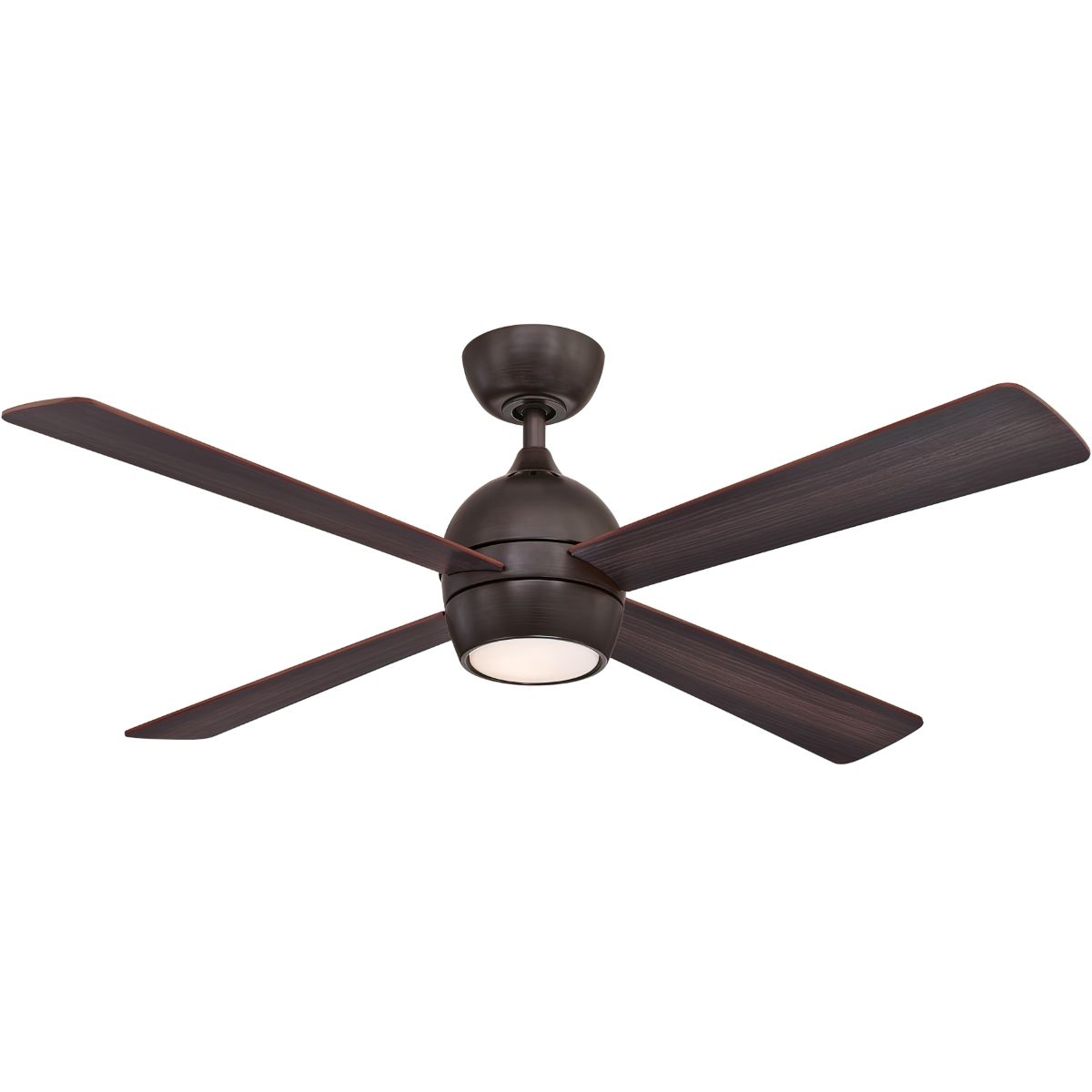 Kwad 52 Inch Dark Bronze Modern LED Ceiling Fan with Remote - Bees Lighting
