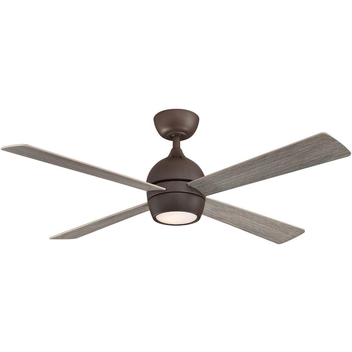 Kwad 52 Inch Matte Greige Modern LED Ceiling Fan with Remote - Bees Lighting