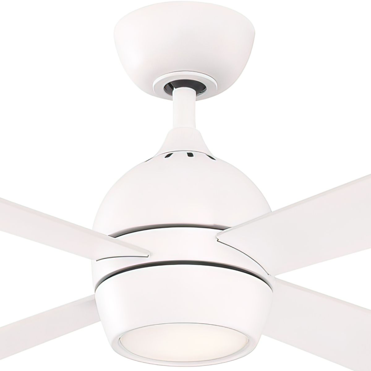 Kwad 52 Inch Matte White Modern LED Ceiling Fan with Remote - Bees Lighting