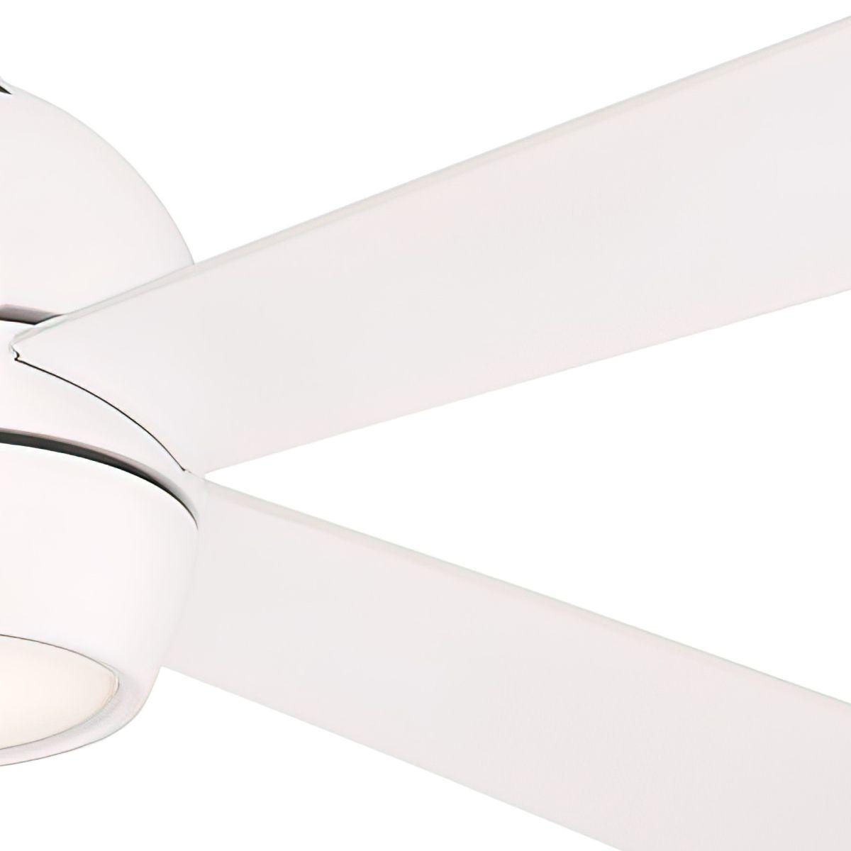 Kwad 52 Inch Matte White Modern LED Ceiling Fan with Remote - Bees Lighting