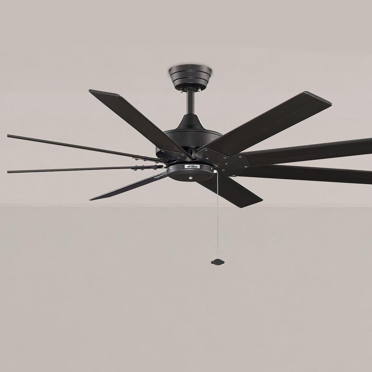 Levon 63 Inch 8 Blades Windmill Ceiling Fan With Pull Chain - Bees Lighting