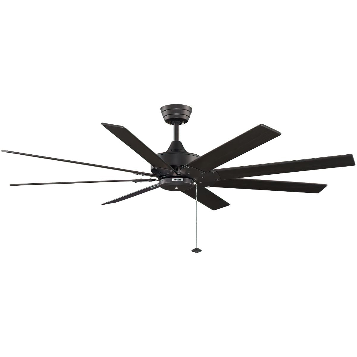 Levon AC 63 Inch Black Windmill Ceiling Fan with Pull Chain - Bees Lighting