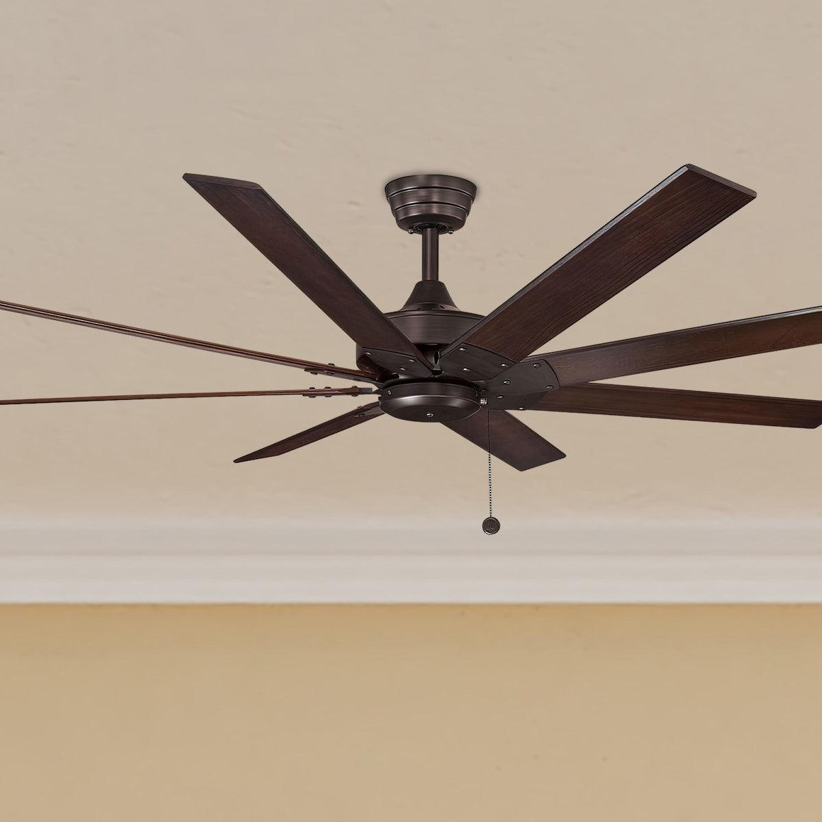 Levon 63 Inch 8 Blades Windmill Ceiling Fan With Pull Chain - Bees Lighting