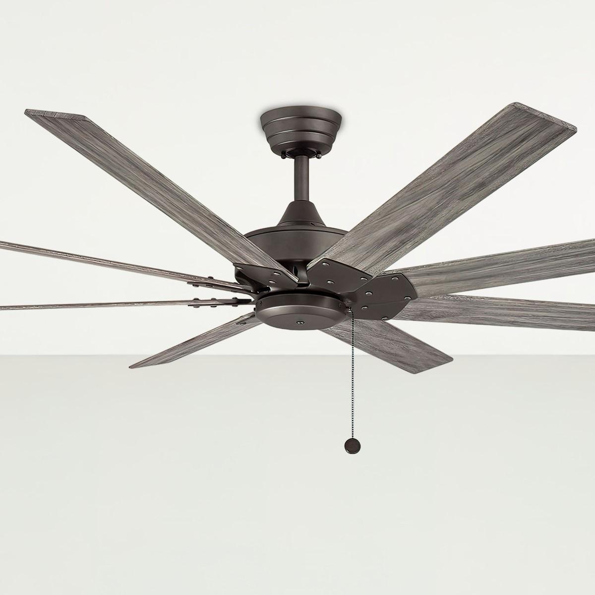 Levon 63 Inch 8 Blades Windmill Ceiling Fan With Pull Chain - Bees Lighting