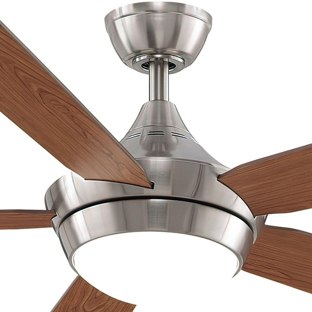 Celano V2 52 Inch Brushed Nickel LED Ceiling Fan with Remote - Bees Lighting