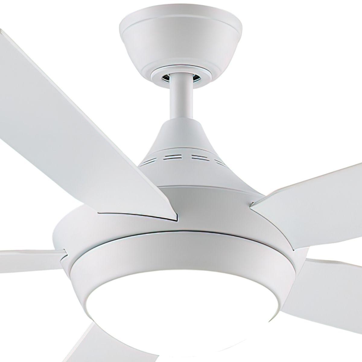 Celano 52 Inch Modern Ceiling Fan With Light And Remote, Opal Frosted Glass