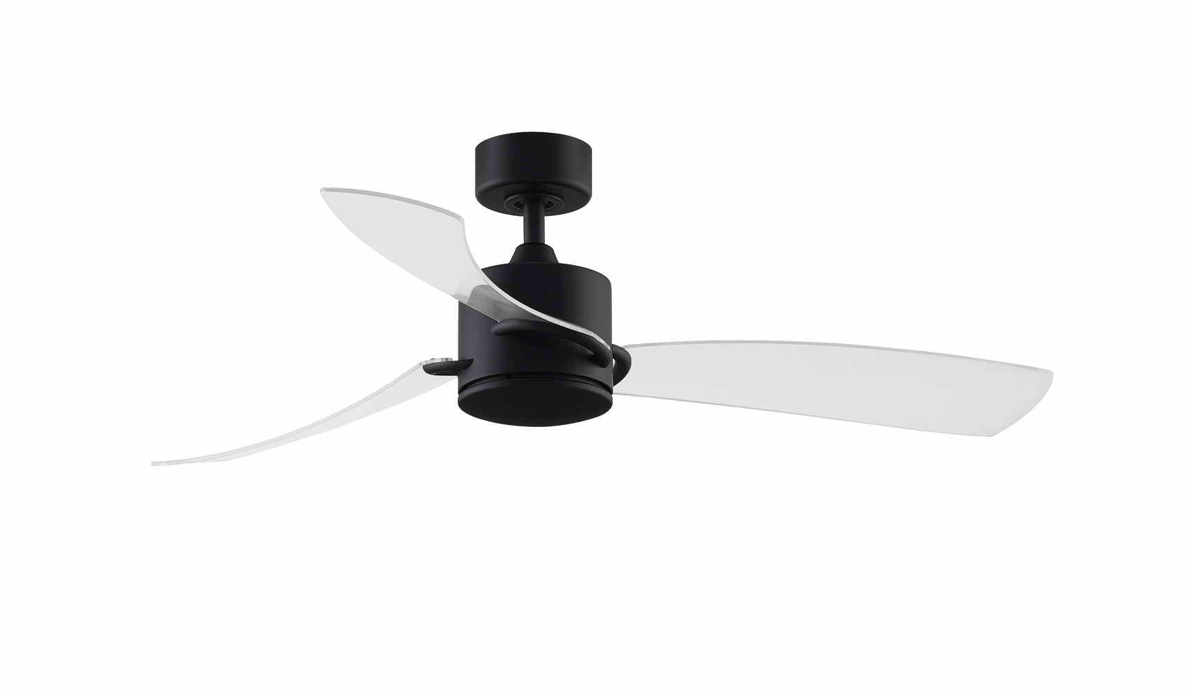 SculptAire 52 Inch Black Modern LED Ceiling Fan with Remote, Clear Blades - Bees Lighting