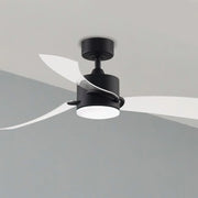 SculptAire 52 Inch Black Modern LED Ceiling Fan with Remote, Clear Blades - Bees Lighting