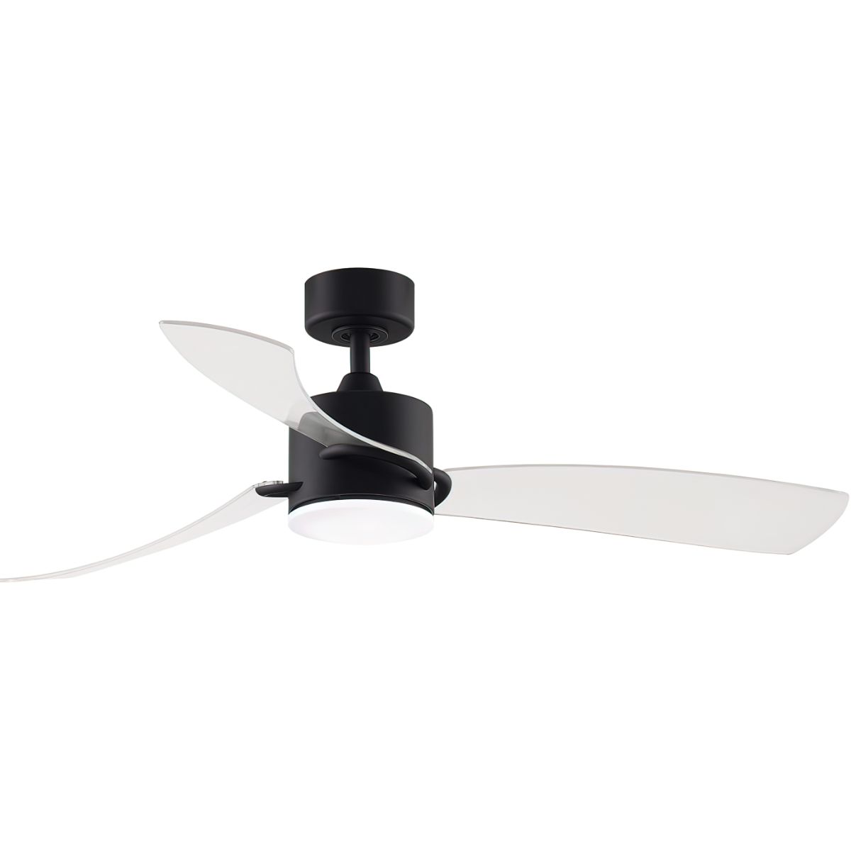 SculptAire 52 Inch Black Modern LED Ceiling Fan with Remote, Clear Blades - Bees Lighting