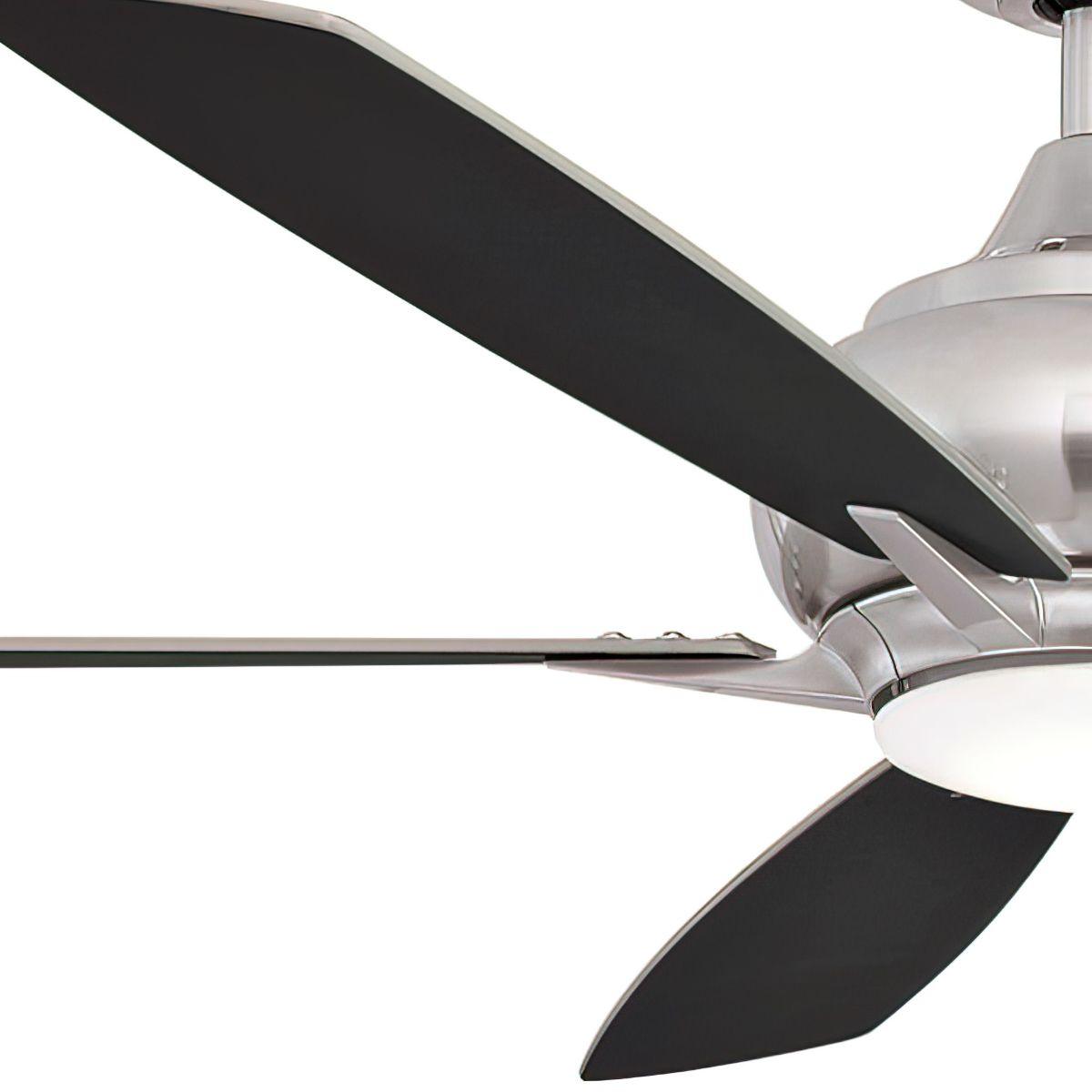 Doren 52 Inch Brushed Nickel LED Ceiling Fan with Remote - Bees Lighting