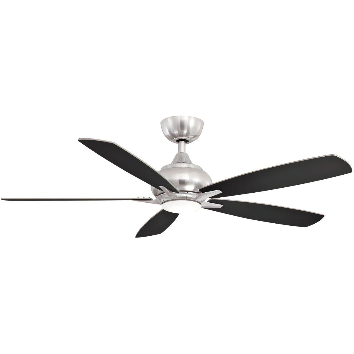 Doren 52 Inch Brushed Nickel LED Ceiling Fan with Remote - Bees Lighting