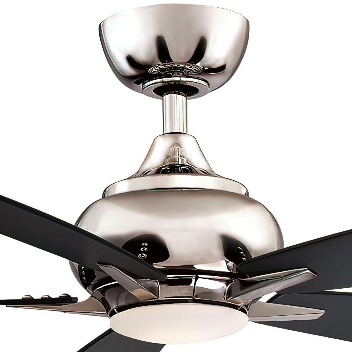 Doren 52 Inch Polished Nickel LED Ceiling Fan with Remote - Bees Lighting