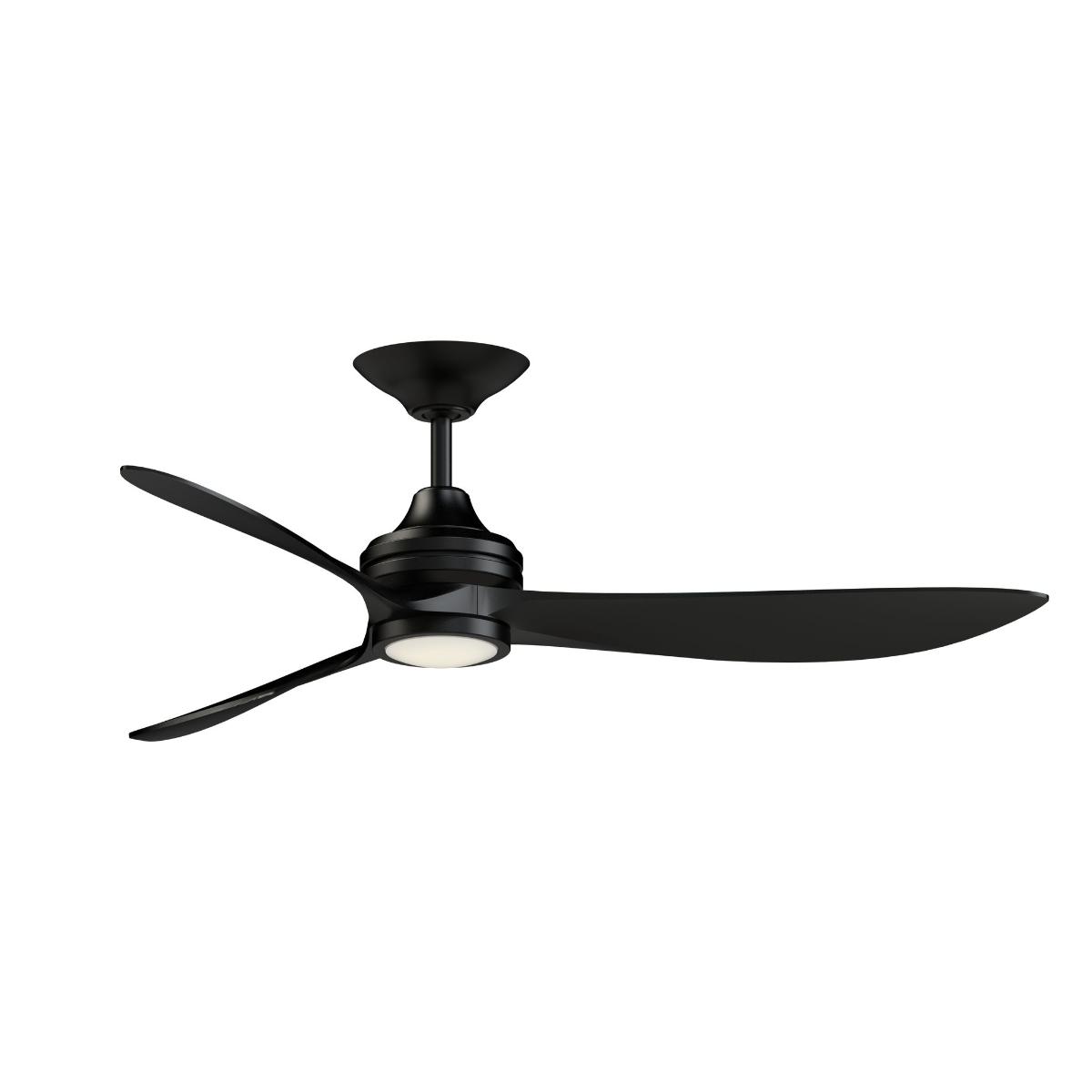 Aviara 60" Black Ceiling Fan with LED CCT Select Light Kit - Bees Lighting