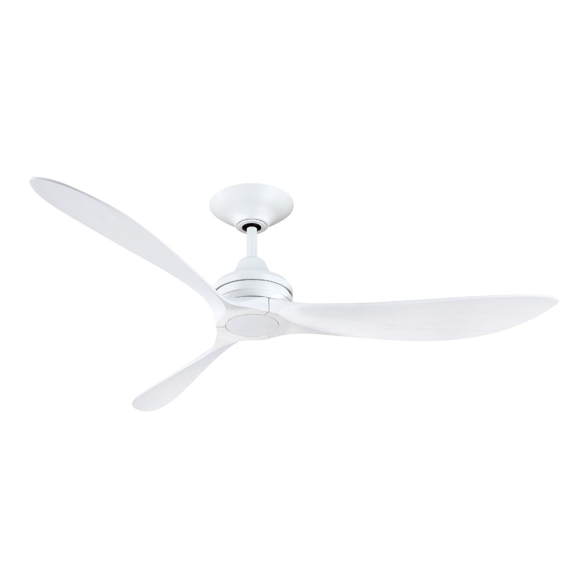 Aviara 60" White Ceiling Fan with LED CCT Select Light Kit - Bees Lighting
