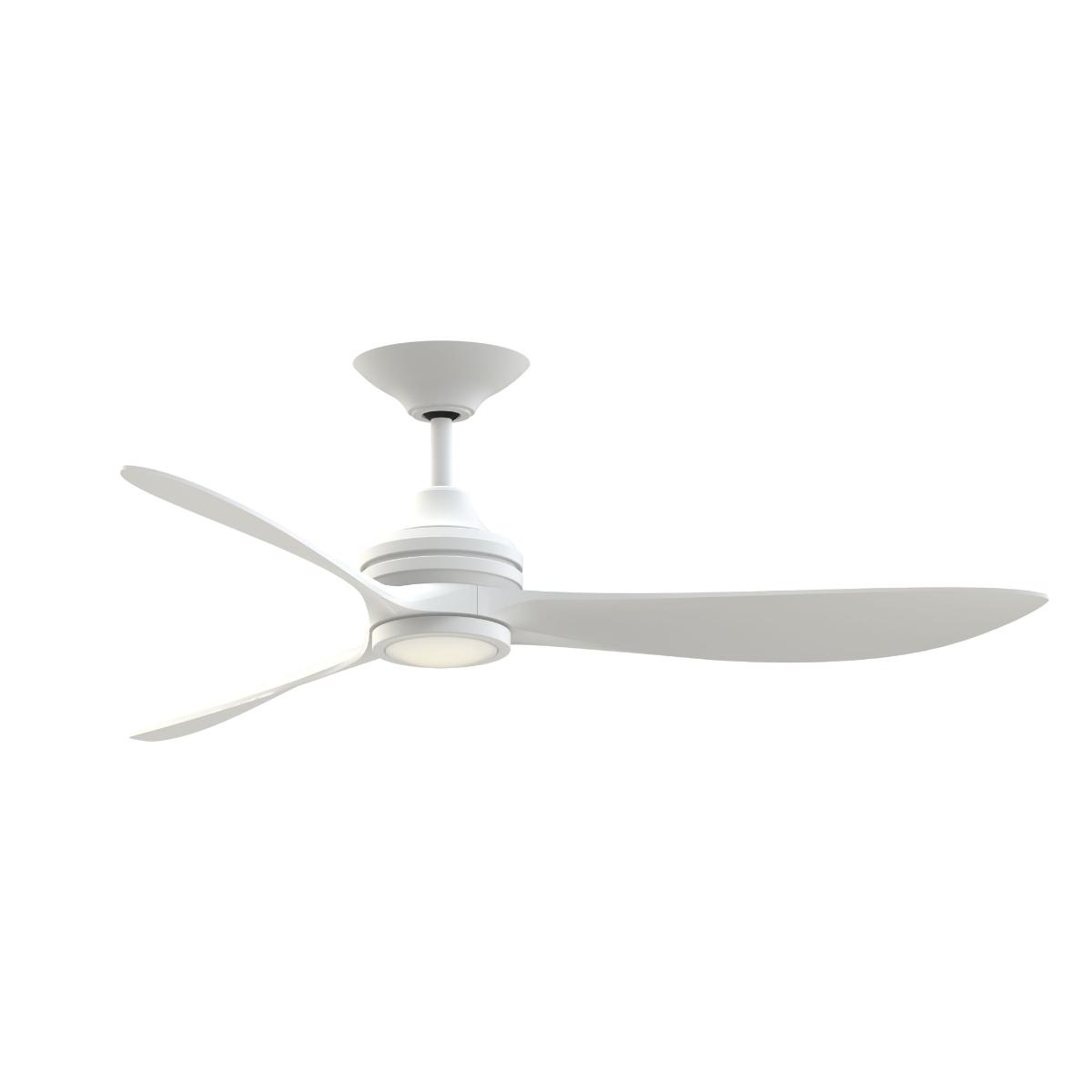 Aviara 60" White Ceiling Fan with LED CCT Select Light Kit - Bees Lighting