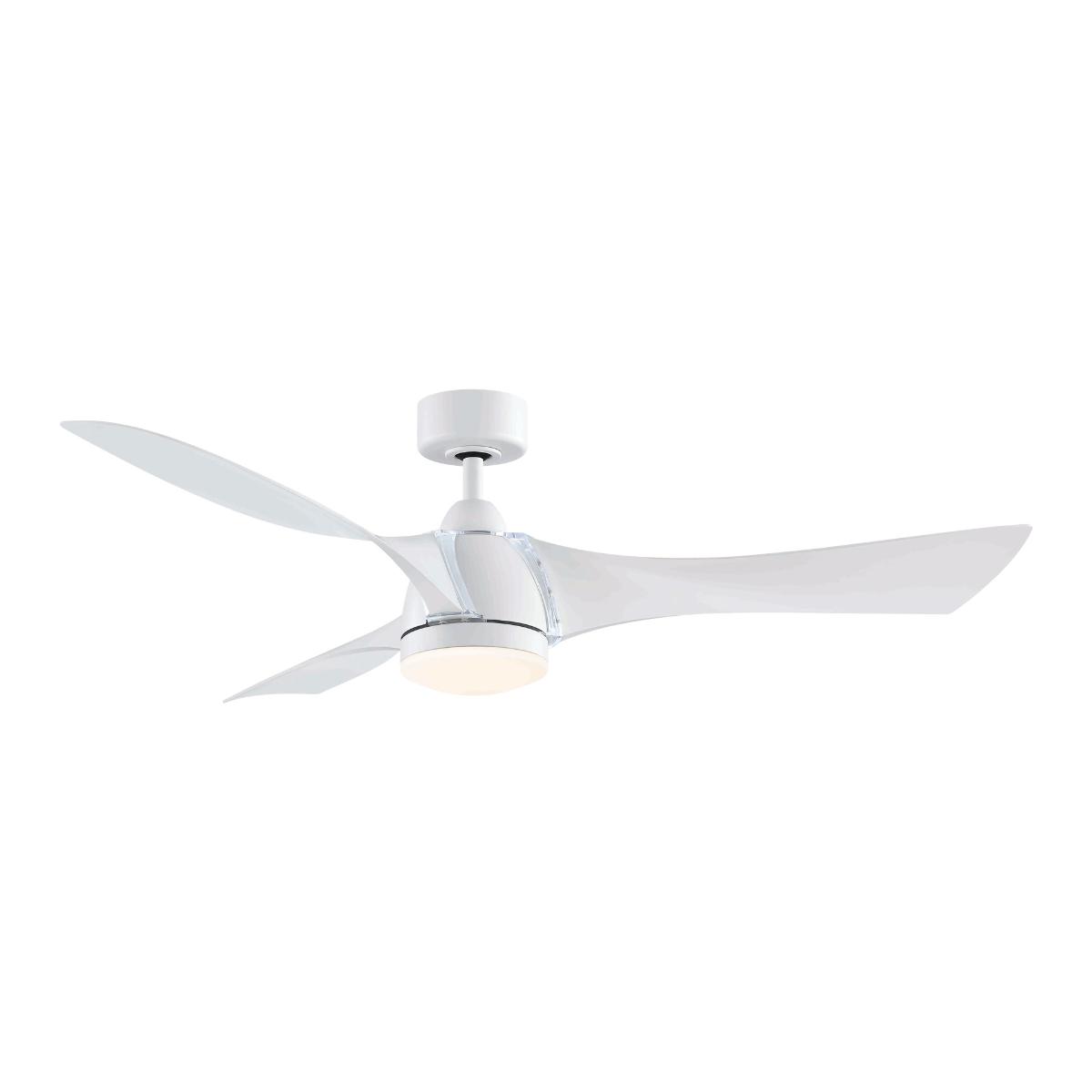 Klear 56 inch Matte White Outdoor CCT LED Smart Ceiling Fan with Remote - Bees Lighting