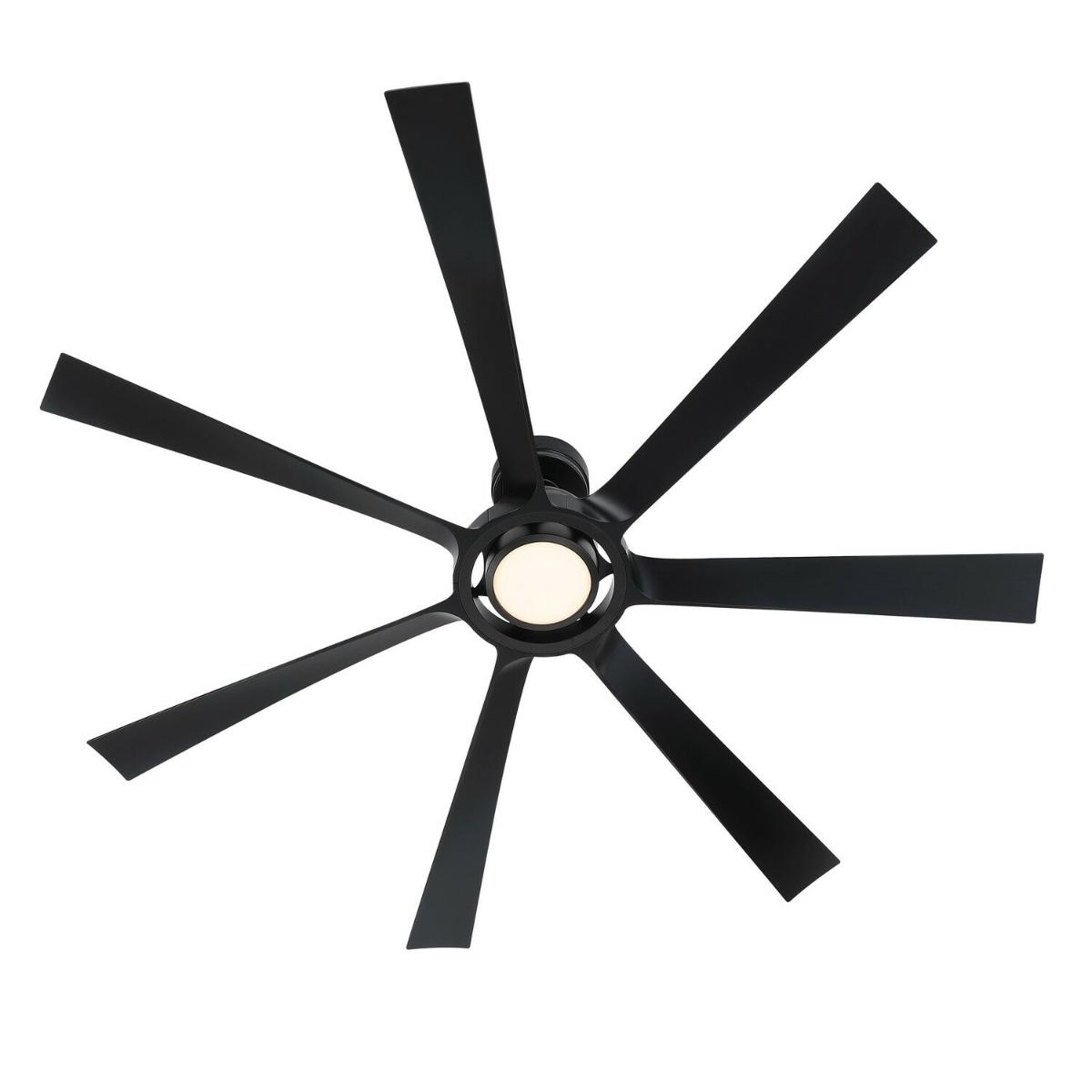 Lenzi 60" Black LED Windmill Ceiling Fan - Bees Lighting