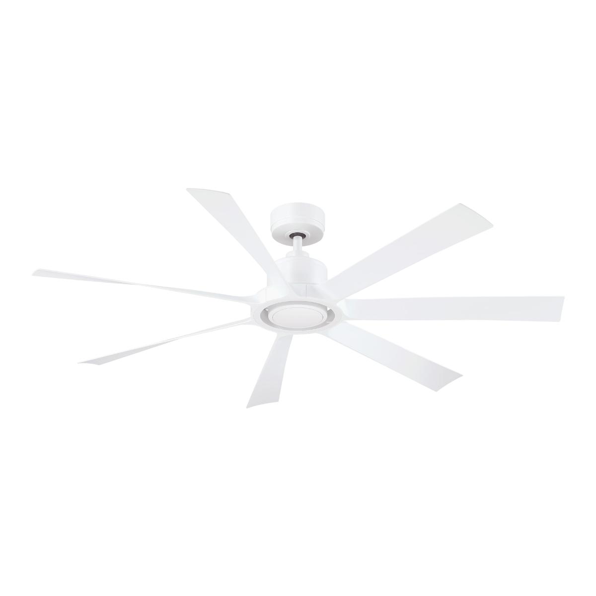 Lenzi 60" White LED Windmill Ceiling Fan - Bees Lighting