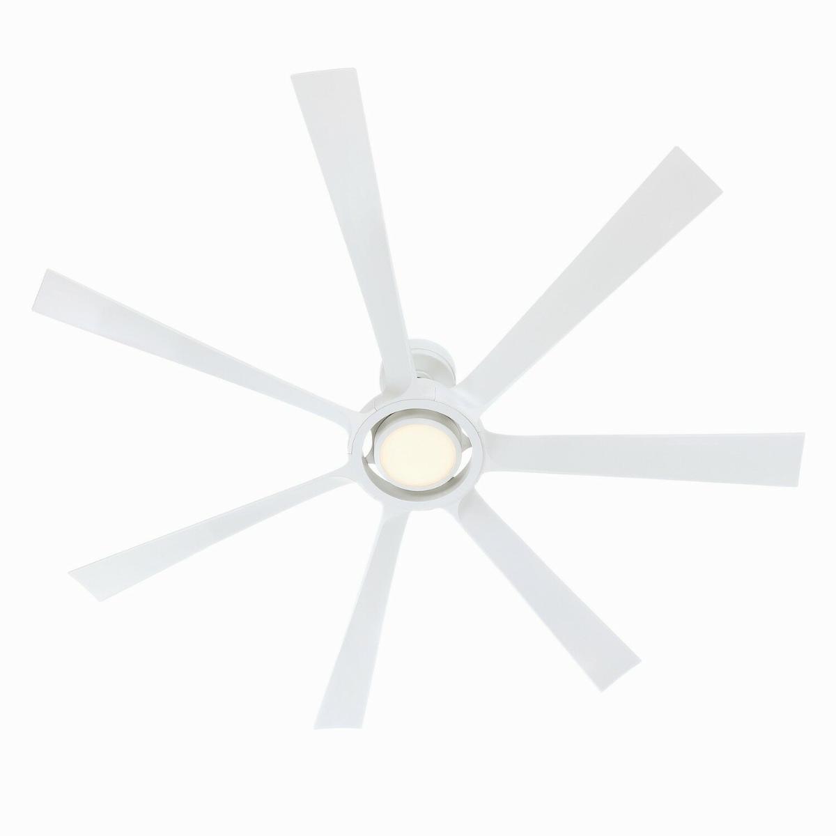 Lenzi 60" White LED Windmill Ceiling Fan - Bees Lighting