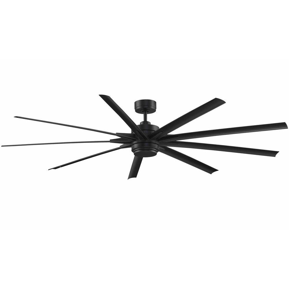 Odyn 84 Inch Black Wet Rated Large LED Ceiling Fan with Remote - Bees Lighting