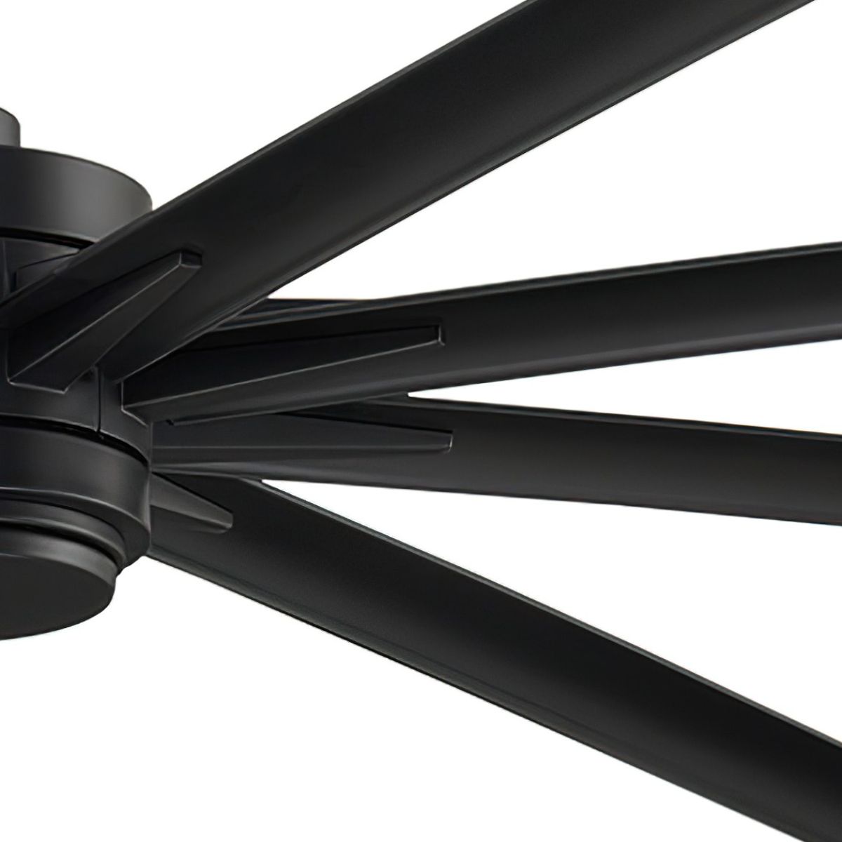 Odyn 84 Inch Black Wet Rated Large LED Ceiling Fan with Remote - Bees Lighting
