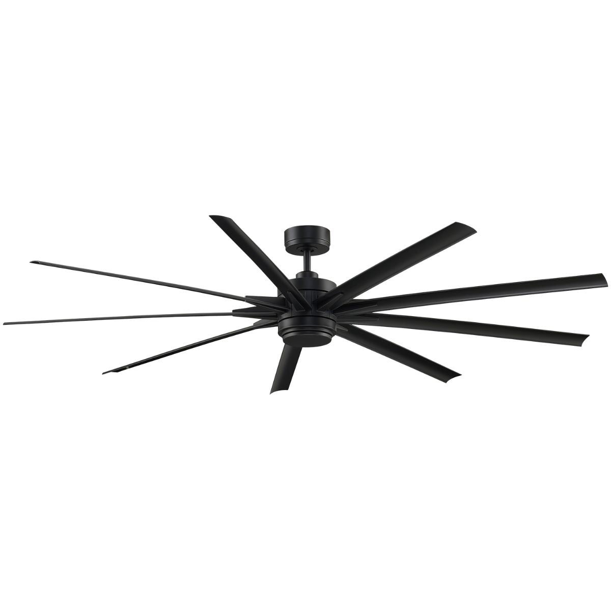 Odyn 84 Inch Black Wet Rated Large LED Ceiling Fan with Remote - Bees Lighting