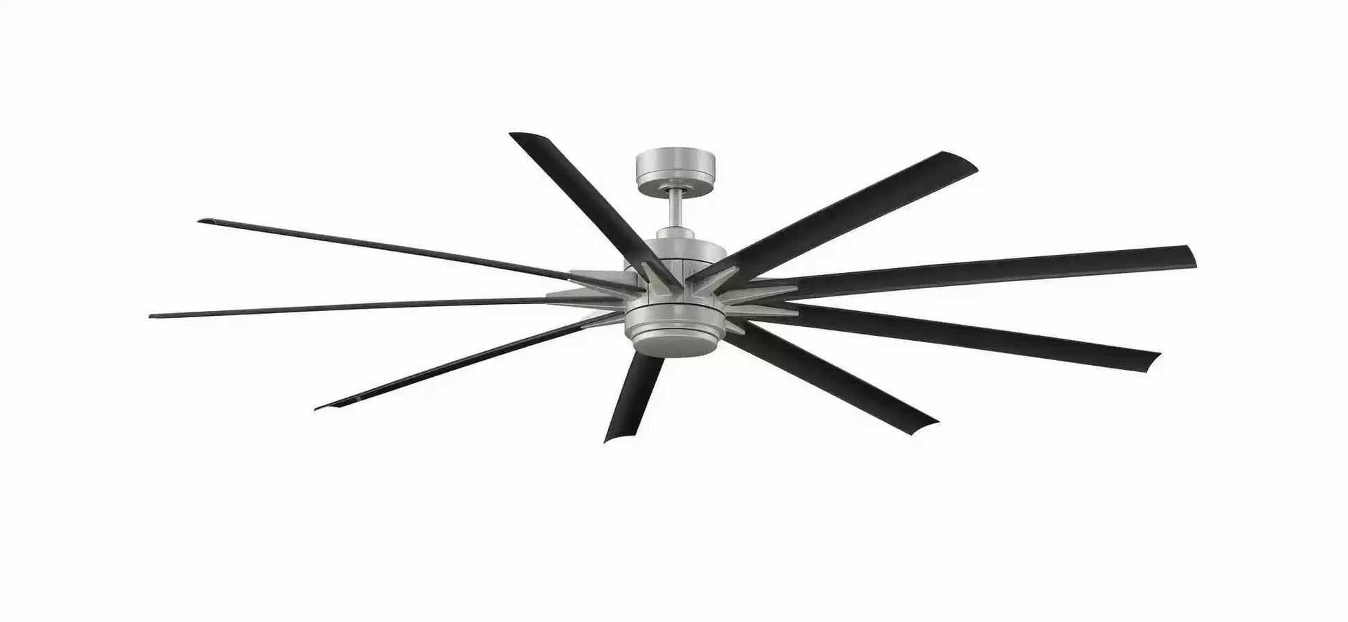 Odyn 84 Inch Brushed Nickel Wet Rated Large LED Ceiling Fan with Remote - Bees Lighting