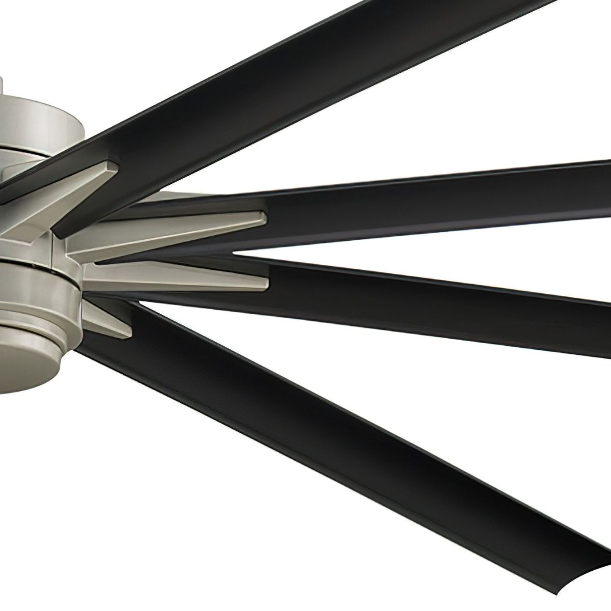Odyn 84 Inch Brushed Nickel Wet Rated Large LED Ceiling Fan with Remote - Bees Lighting