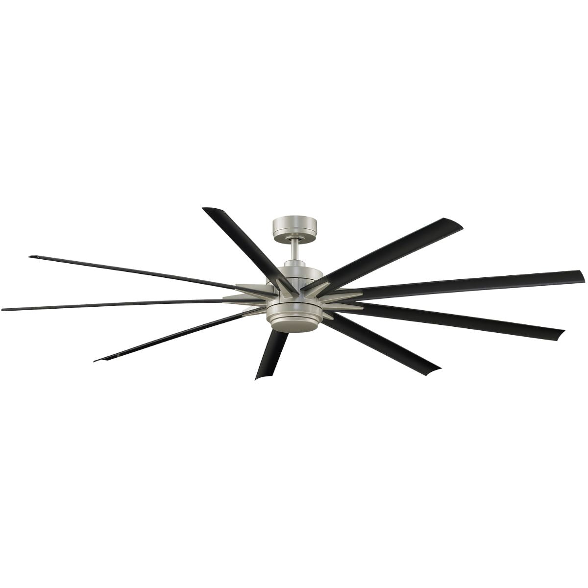 Odyn 84 Inch Brushed Nickel Wet Rated Large LED Ceiling Fan with Remote - Bees Lighting