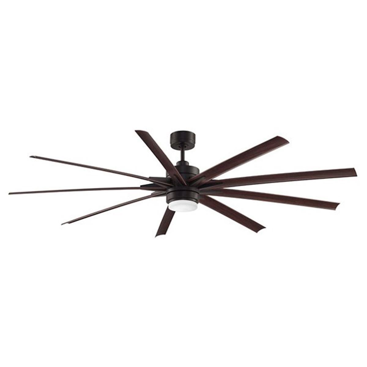 Odyn 84 Inch Dark Bronze Wet Rated Large LED Ceiling Fan with Remote - Bees Lighting