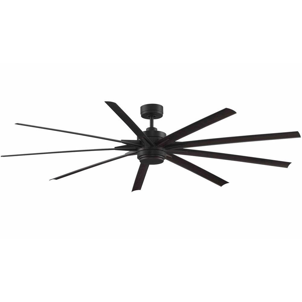 Odyn 84 Inch Dark Bronze Wet Rated Large LED Ceiling Fan with Remote - Bees Lighting