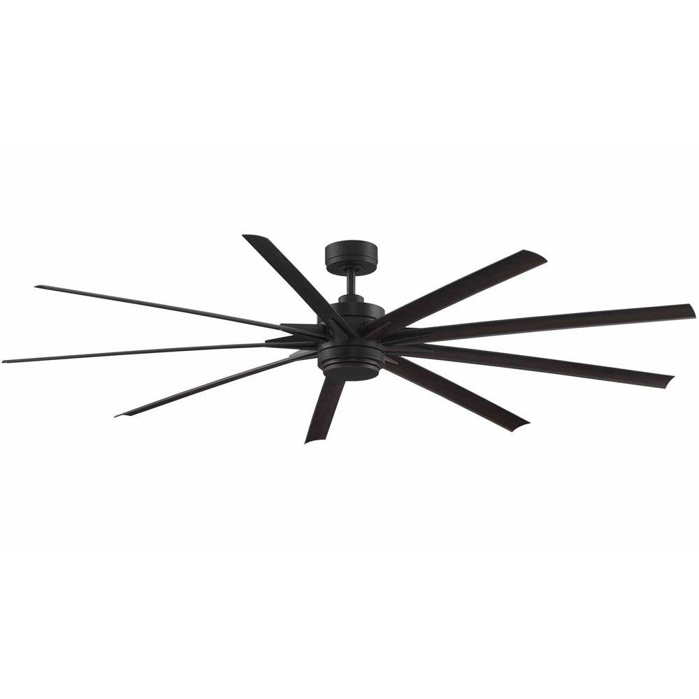 Odyn 84 Inch Dark Bronze Wet Rated Large LED Ceiling Fan with Remote - Bees Lighting