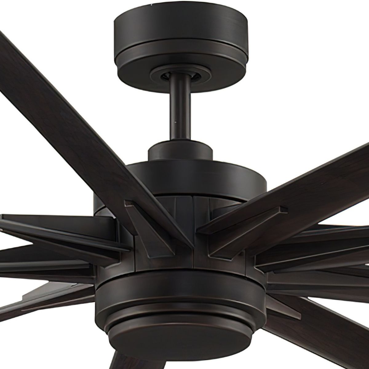 Odyn 84 Inch Dark Bronze Wet Rated Large LED Ceiling Fan with Remote - Bees Lighting