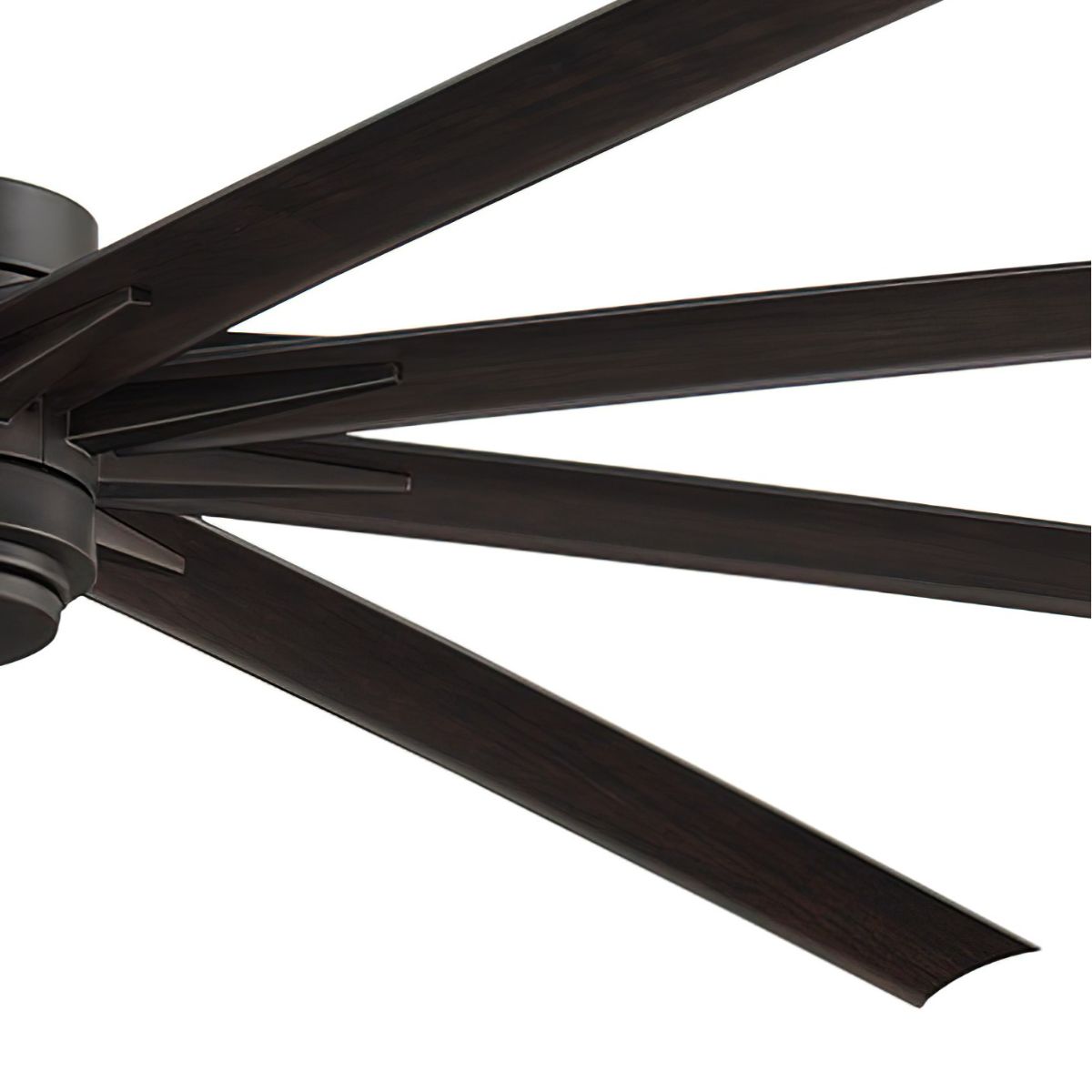 Odyn 84 Inch Dark Bronze Wet Rated Large LED Ceiling Fan with Remote - Bees Lighting