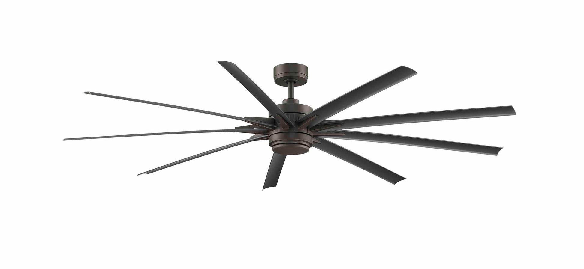 Odyn 84 Inch Matte Greige Wet Rated Large LED Ceiling Fan with Remote - Bees Lighting