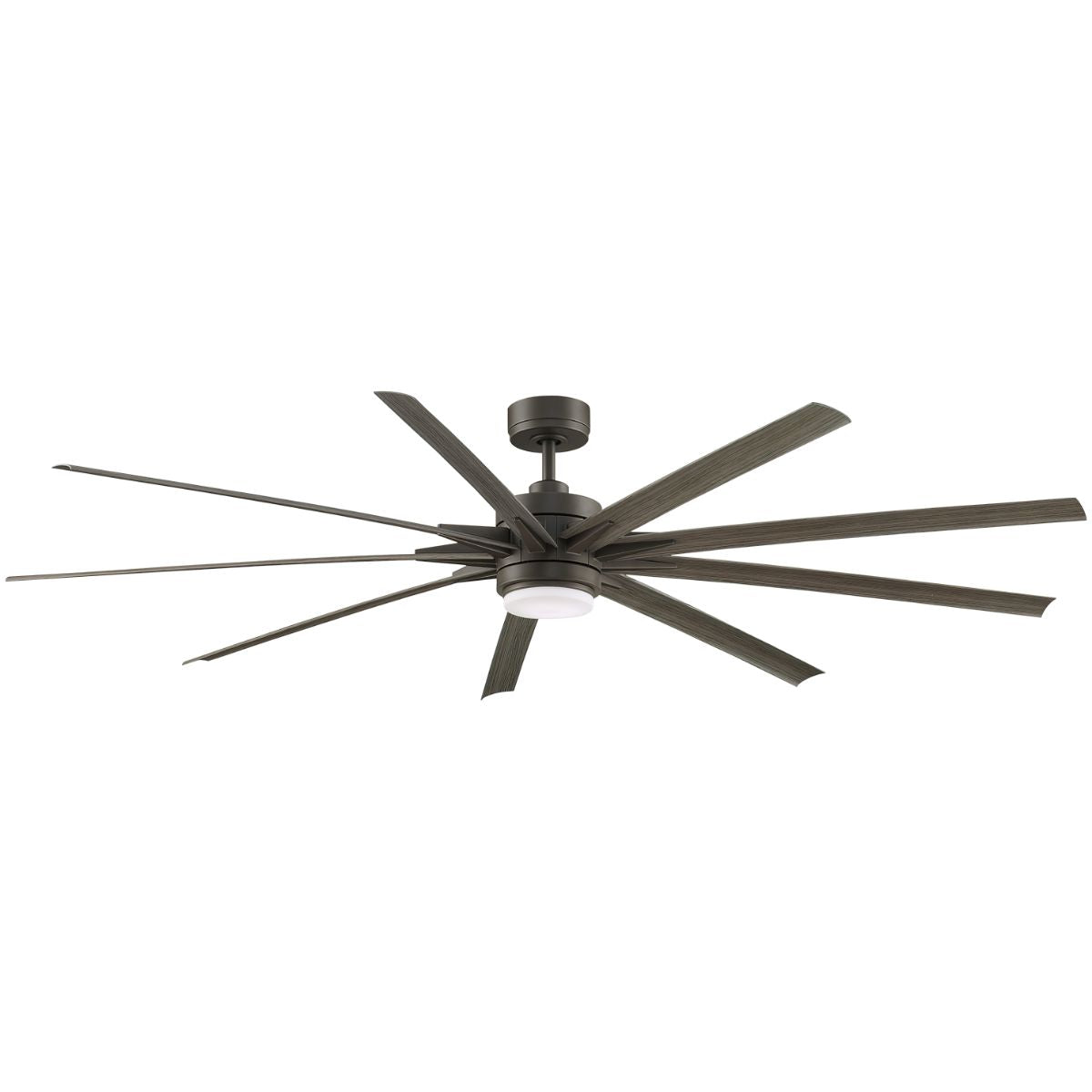 Odyn 84 Inch Matte Greige Wet Rated Large LED Ceiling Fan with Remote - Bees Lighting
