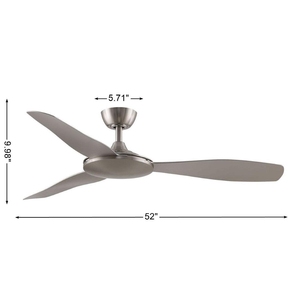 GlideAire 52 Inch DC Motor Indoor/Outdoor Ceiling Fan With Remote