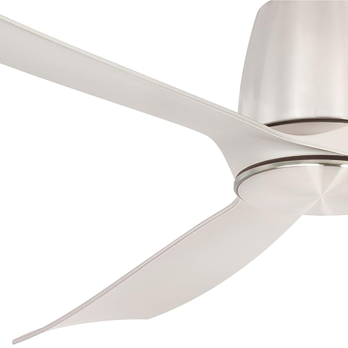 Kute 52 Inch Brushed Nickel Damp Rated Modern Ceiling Fan with Remote - Bees Lighting