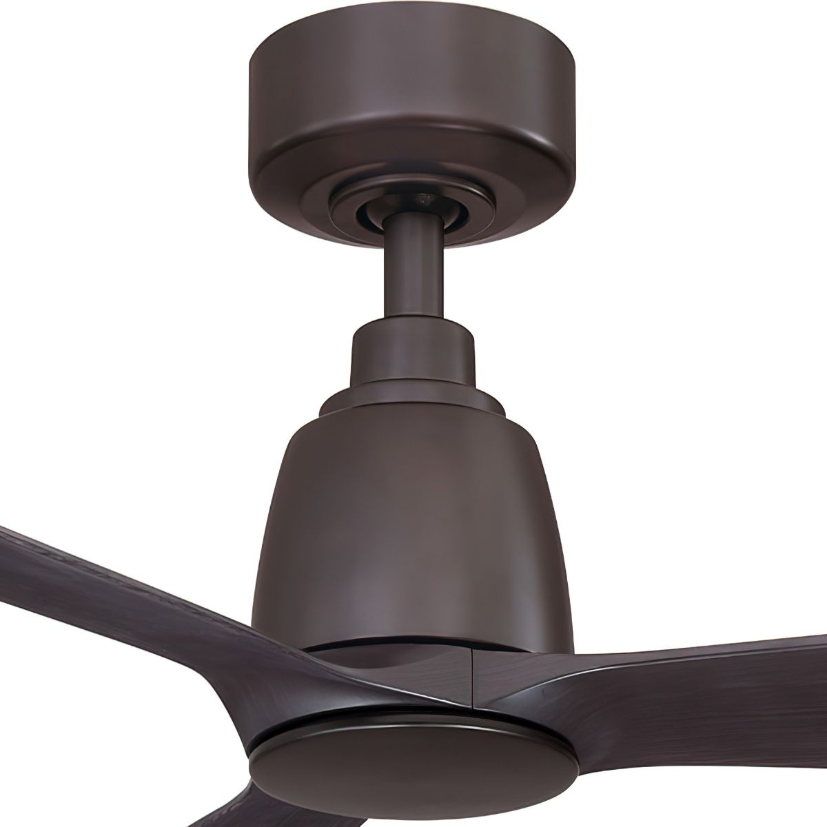 Kute 52 Inch Dark Bronze Damp Rated Modern Ceiling Fan with Remote - Bees Lighting