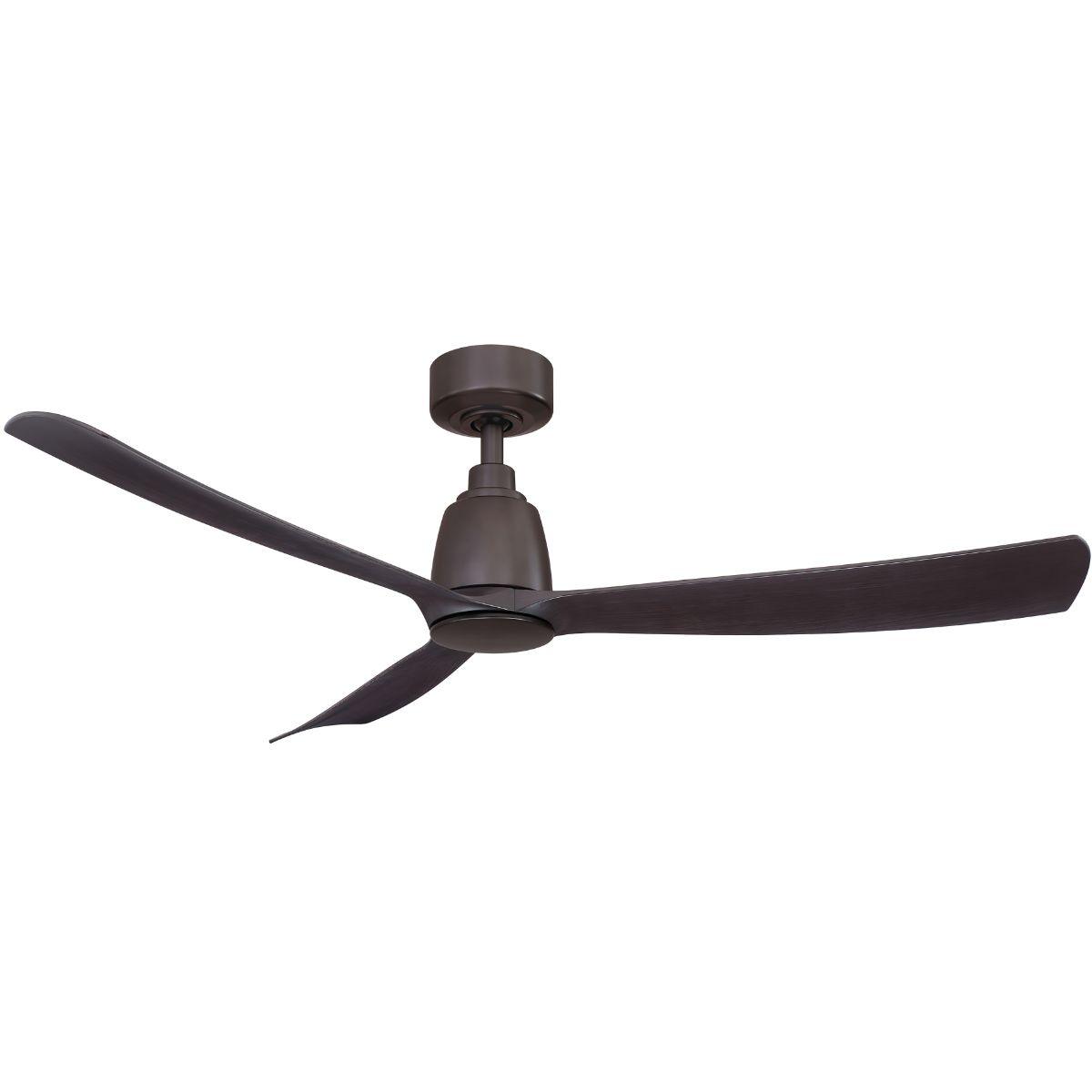 Kute 52 Inch Dark Bronze Damp Rated Modern Ceiling Fan with Remote - Bees Lighting