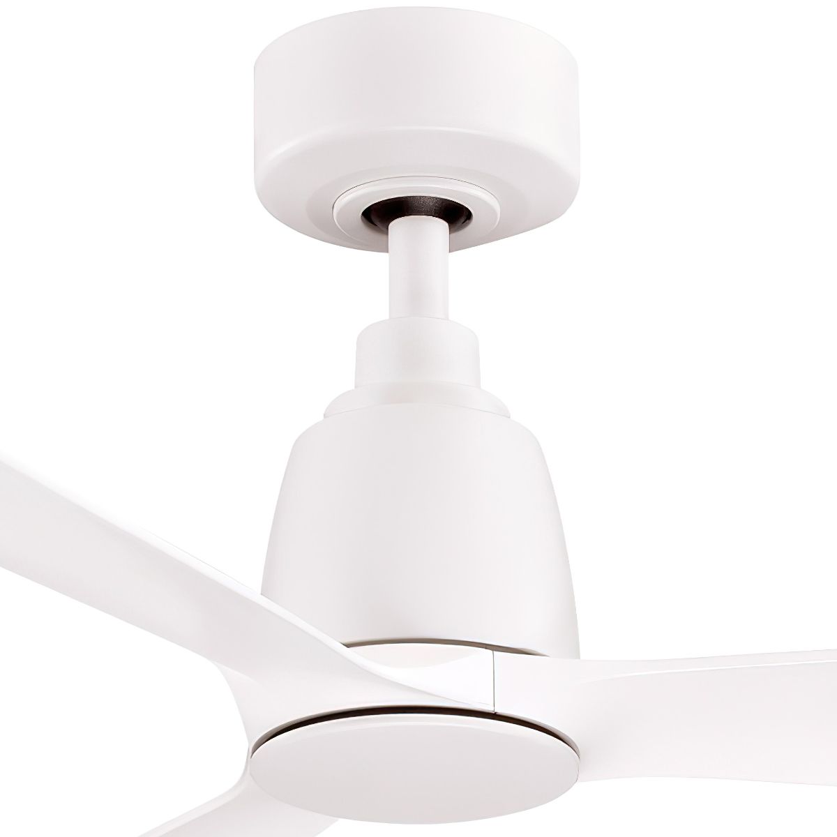 Kute 52 Inch Matte White Damp Rated Modern Ceiling Fan with Remote - Bees Lighting