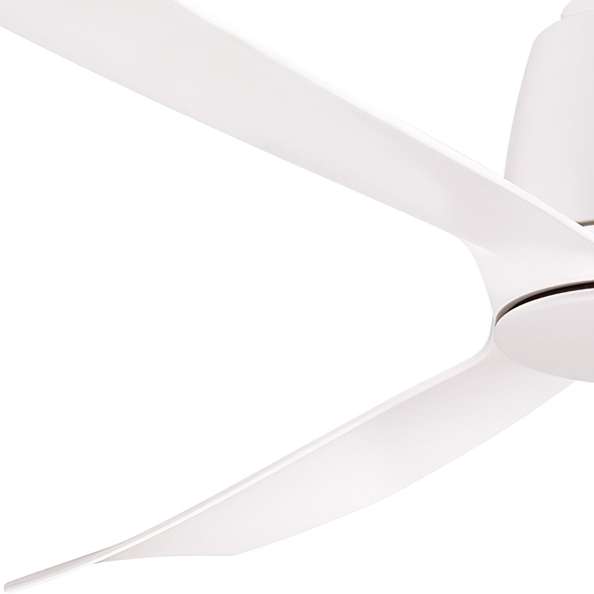 Kute 52 Inch Matte White Damp Rated Modern Ceiling Fan with Remote - Bees Lighting