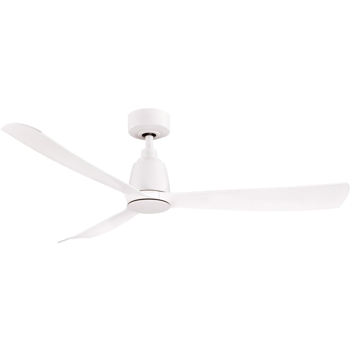 Kute 52 Inch Matte White Damp Rated Modern Ceiling Fan with Remote - Bees Lighting