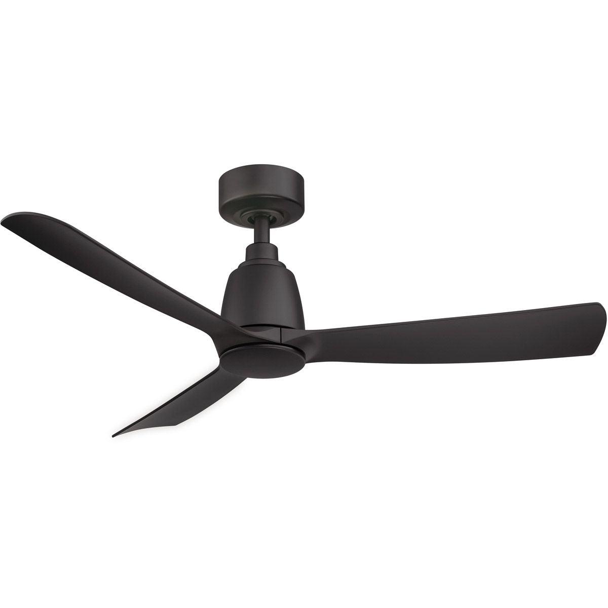 Kute 44 Inch Black Damp Rated Modern Ceiling Fan with Remote - Bees Lighting