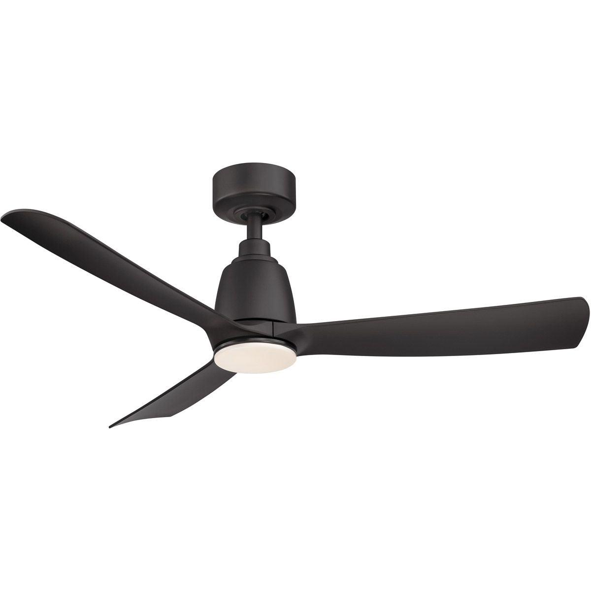 Kute 44 Inch Black Damp Rated Modern Ceiling Fan with Remote - Bees Lighting