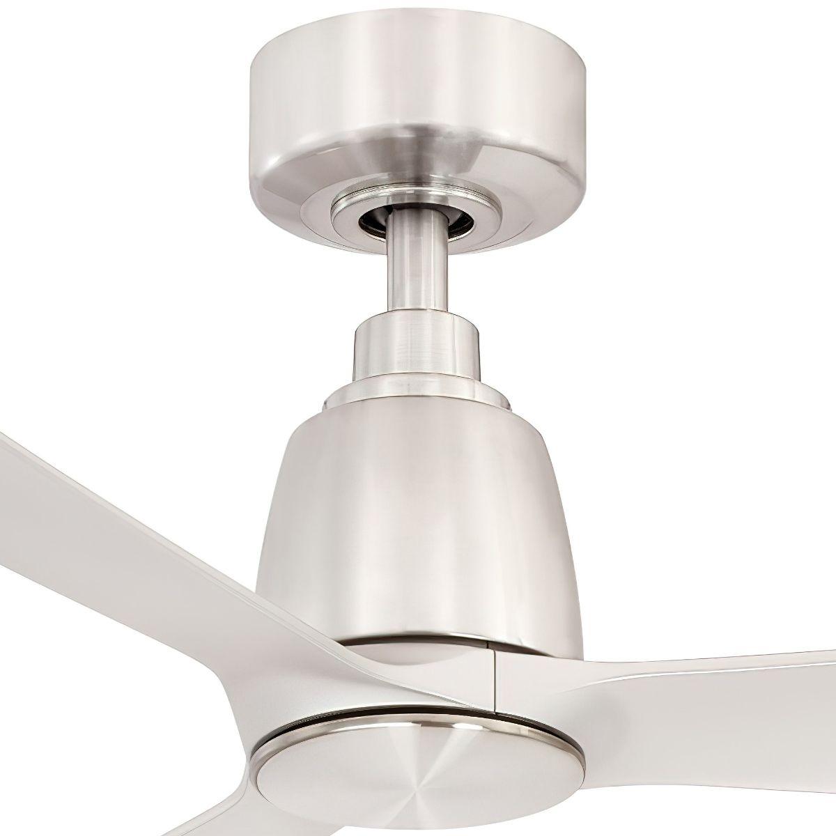 Kute 44 Inch Brushed Nickel Damp Rated Modern Ceiling Fan with Remote - Bees Lighting