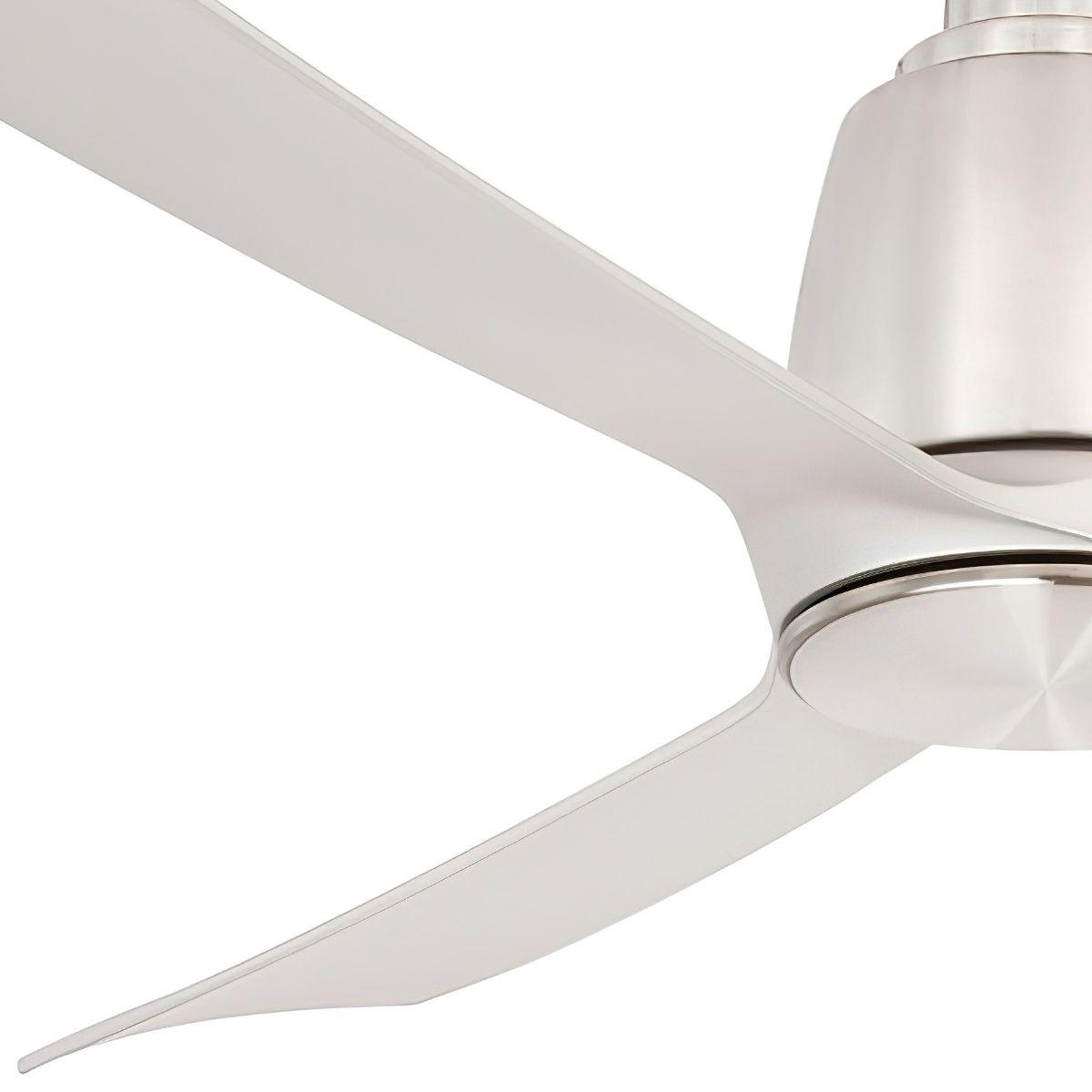 Kute 44 Inch Brushed Nickel Damp Rated Modern Ceiling Fan with Remote - Bees Lighting