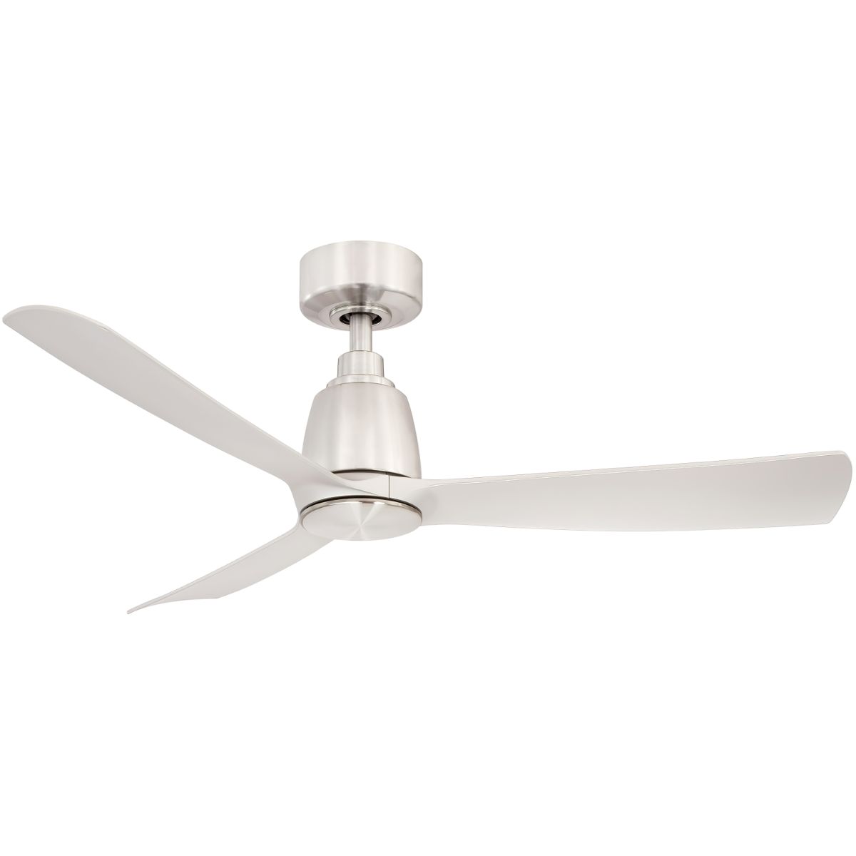 Kute 44 Inch Brushed Nickel Damp Rated Modern Ceiling Fan with Remote - Bees Lighting